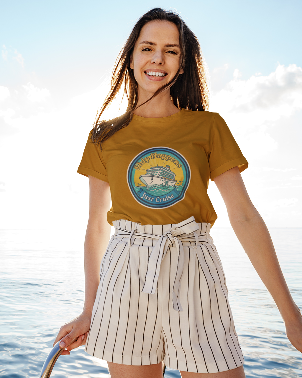 Unisex Ship Happens - Cruise Vacation Cotton T shirt
