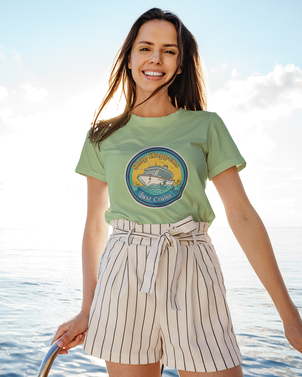 Unisex Ship Happens - Cruise Vacation Cotton T shirt