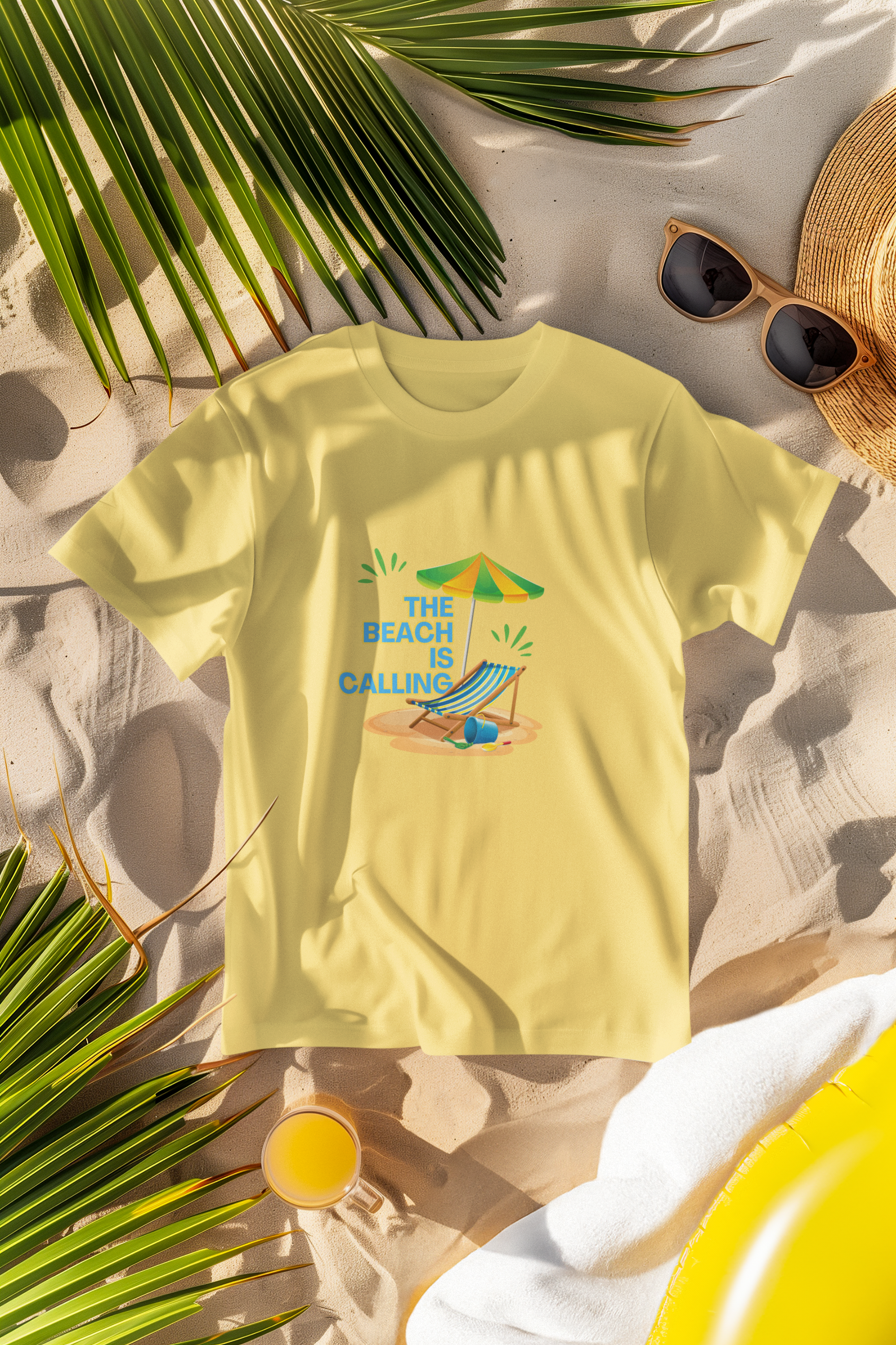 Unisex The Beach Is Calling Cotton T-Shirt