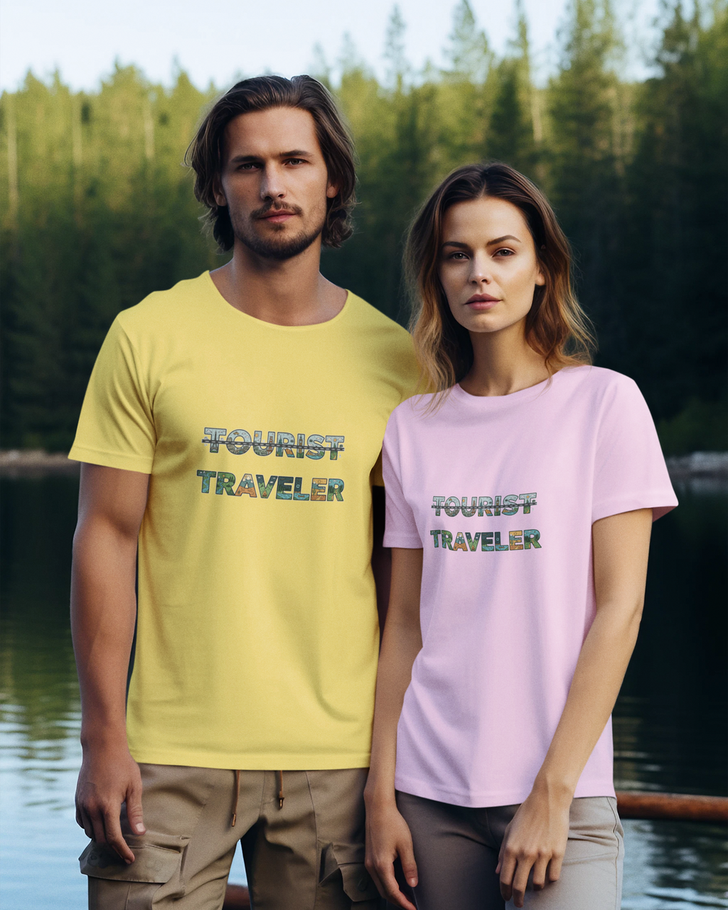 Unisex Not A Tourist Cotton T-Shirt Baby Pink Adventure Hiking Camping Camper Van Beach Cruise Vacation Road Trip Wildlife Safari Wanderlust Explorer Nature Lover Mountain Outdoor Adventure Travel Vacation Camping Campfire Graphic Quote T shirt