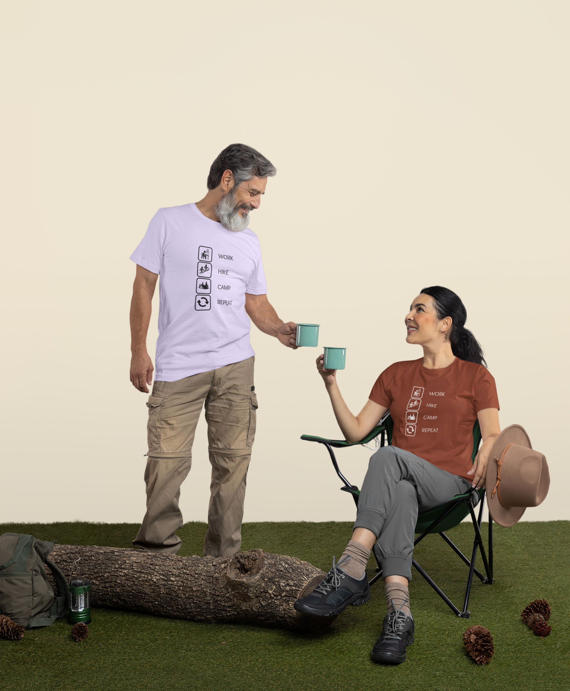 Unisex Work Hike Camp Cotton T-Shirt