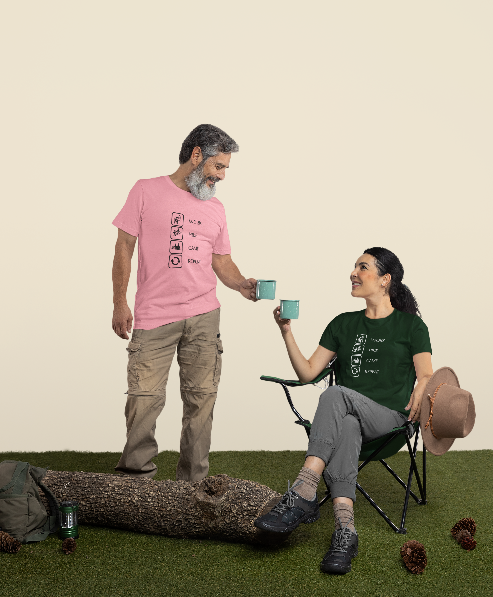 Unisex Work Hike Camp Cotton T-Shirt