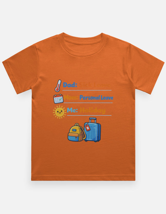 Adhoc Vacation Kids Funny Travel T Shirt Orange Adventure Hiking Camping Camper Van Beach Cruise Vacation Road Trip Wildlife Safari Wanderlust Explorer Nature Lover Mountain Outdoor Adventure Travel Vacation Camping Campfire Graphic Quote T shirt