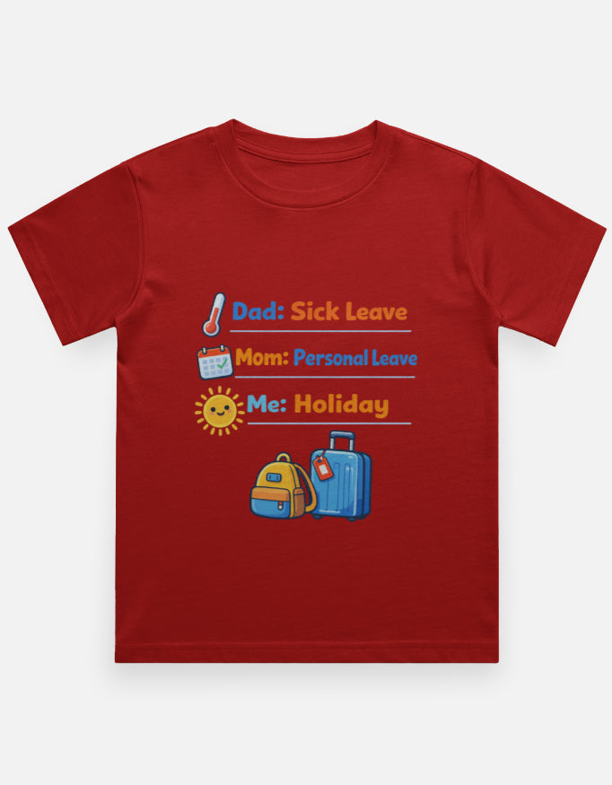 Adhoc Vacation Kids Funny Travel T Shirt Red Adventure Hiking Camping Camper Van Beach Cruise Vacation Road Trip Wildlife Safari Wanderlust Explorer Nature Lover Mountain Outdoor Adventure Travel Vacation Camping Campfire Graphic Quote T shirt