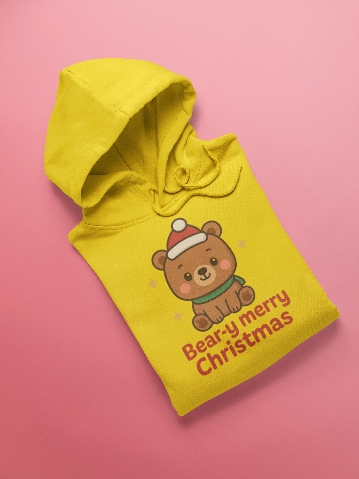 Unisex Kids Hoodie Bear'y Merry Christmas Yellow Adventure Hiking Camping Camper Van Beach Cruise Vacation Road Trip Wildlife Safari Wanderlust Explorer Nature Lover Mountain Outdoor Adventure Travel Vacation Camping Campfire Graphic Quote T shirt