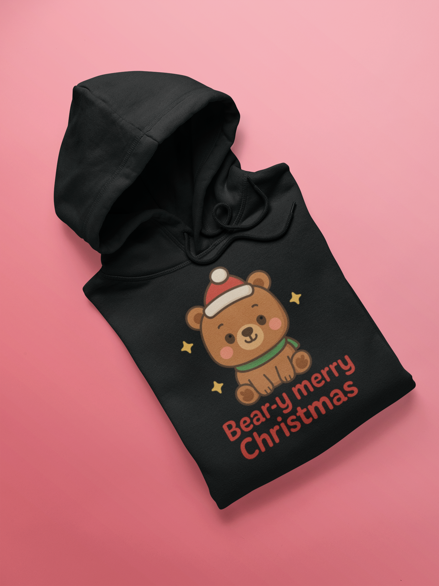 Unisex Kids Hoodie Bear'y Merry Christmas Black Adventure Hiking Camping Camper Van Beach Cruise Vacation Road Trip Wildlife Safari Wanderlust Explorer Nature Lover Mountain Outdoor Adventure Travel Vacation Camping Campfire Graphic Quote T shirt