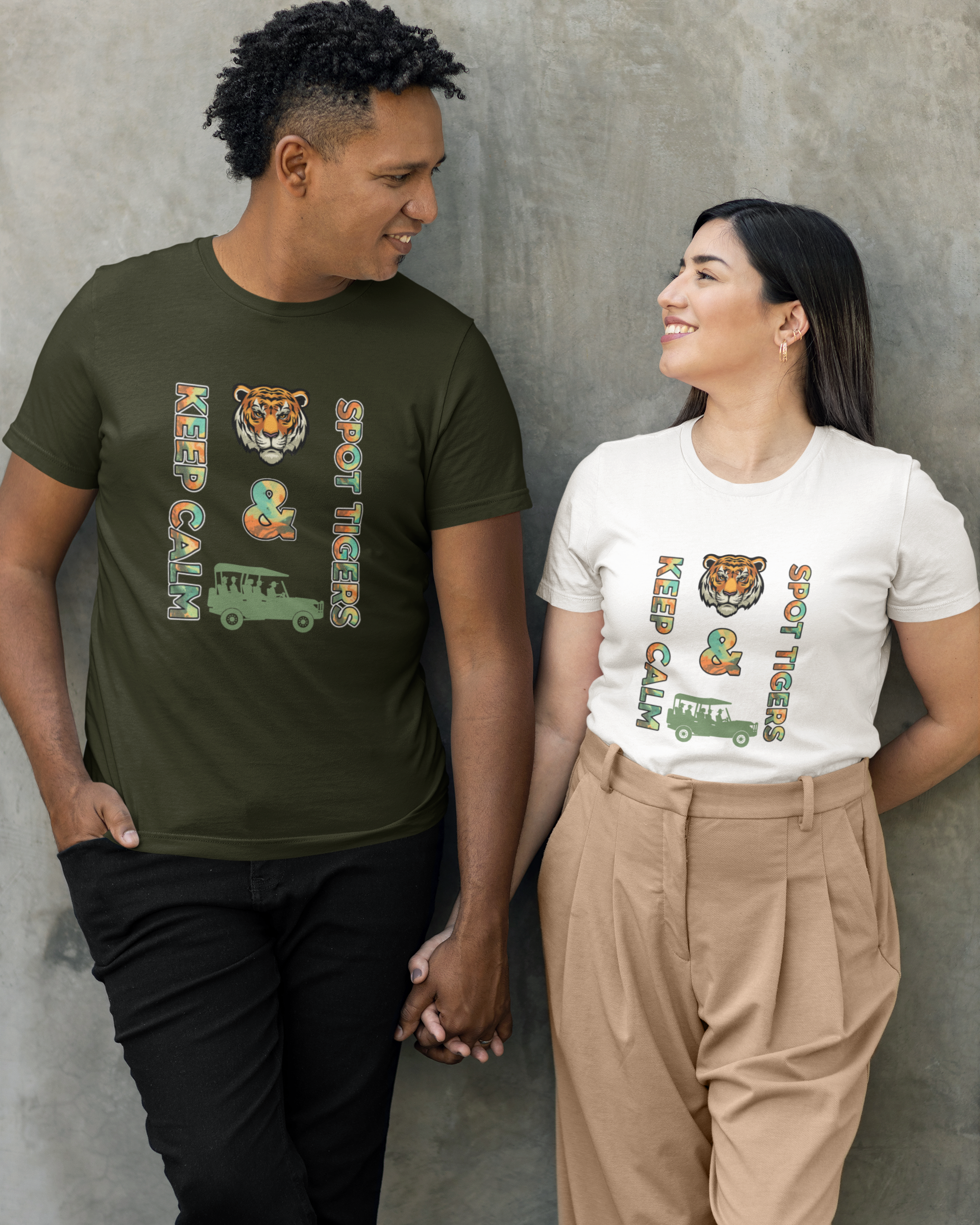 Unisex Safari Find Tigers Cotton T-Shirt