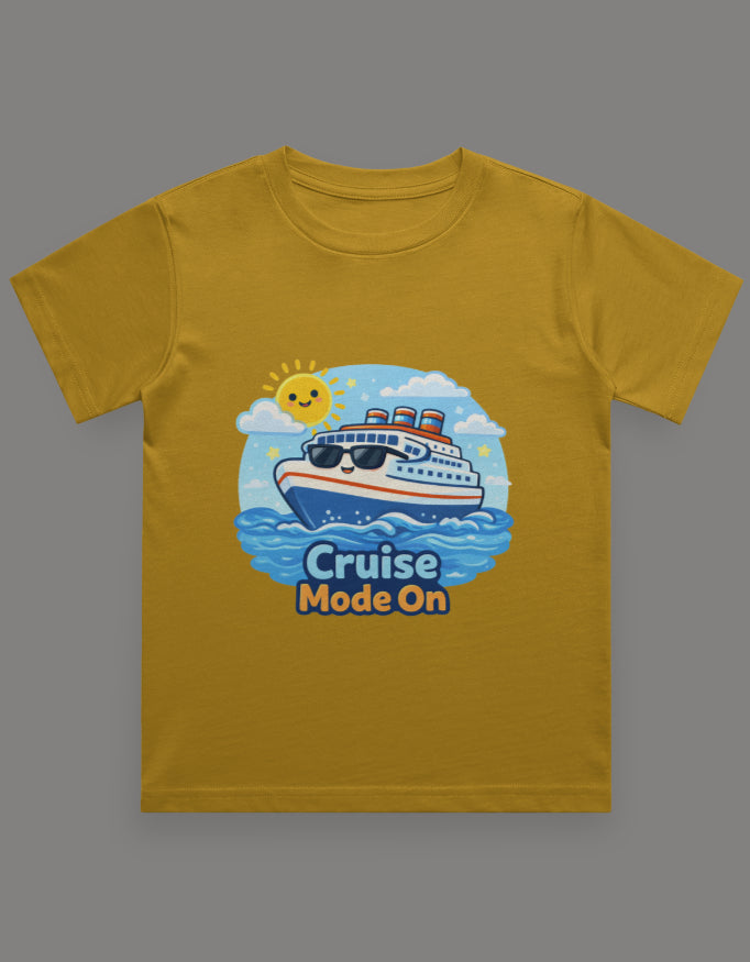 Sea You On The Cruise Kids Cruise Vacation T Shirt Mustard Yellow Adventure Hiking Camping Camper Van Beach Cruise Vacation Road Trip Wildlife Safari Wanderlust Explorer Nature Lover Mountain Outdoor Adventure Travel Vacation Camping Campfire Graphic Quote T shirt
