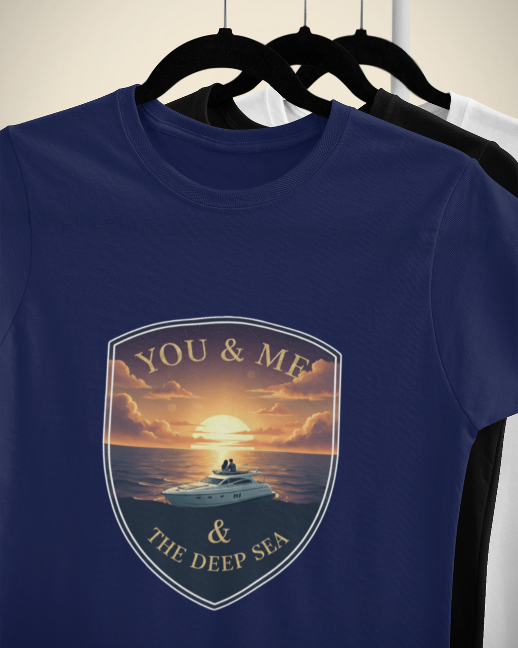 Unisex You and Me and The Deep Sea Cotton T shirt Adventure Hiking Camping Camper Van Beach Cruise Vacation Road Trip Wildlife Safari Wanderlust Explorer Nature Lover Mountain Outdoor Adventure Travel Vacation Camping Campfire Graphic Quote T shirt